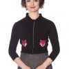Banned Foxy 40's Cardigan Black New In