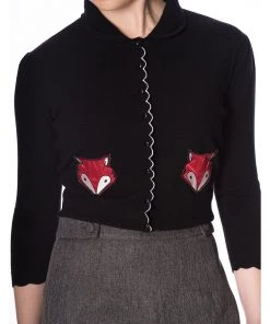 Banned Foxy 40's Cardigan Black New In