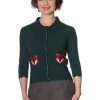 New In Banned Foxy 40's Cardigan Dark Green