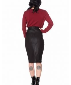 Banned Space Vamp 60's Cardigan Burgundy Colour
