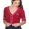 New In Banned Summer Sail 40's Cardigan Red