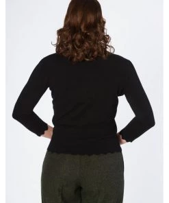 New In Banned Foot Print Dog 40's Cardigan Black