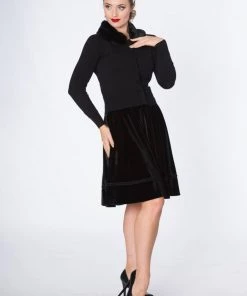 New In Banned Bow Dreaming 40's Cardigan Black