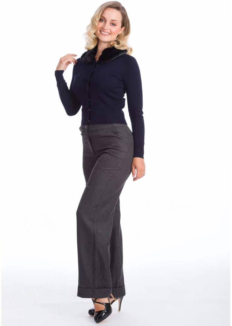 New In Banned Bow Dreaming 40's Cardigan Blue