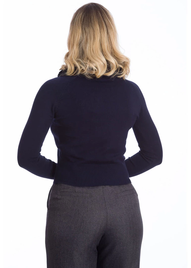 New In Banned Bow Dreaming 40's Cardigan Blue