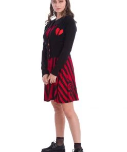Banned Broken Heart 50's Cardigan Black