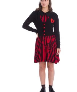 Banned Broken Heart 50's Cardigan Black