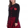 Banned Broken Heart 50's Cardigan Black