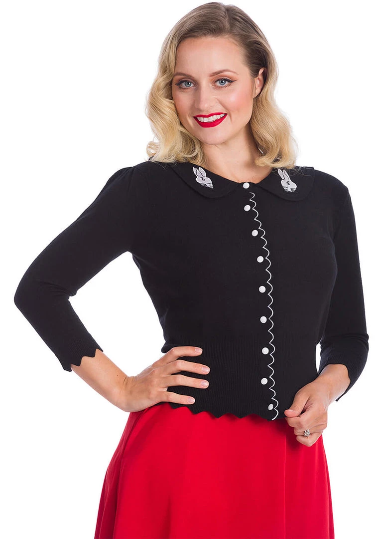 Banned Bunny Hop 40's Cardigan Black New In