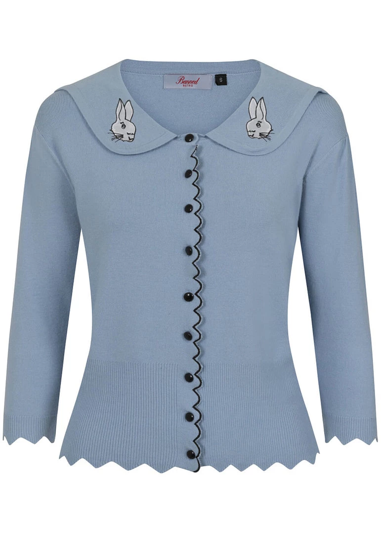 Banned Bunny Hop 40's Cardigan Blue New In