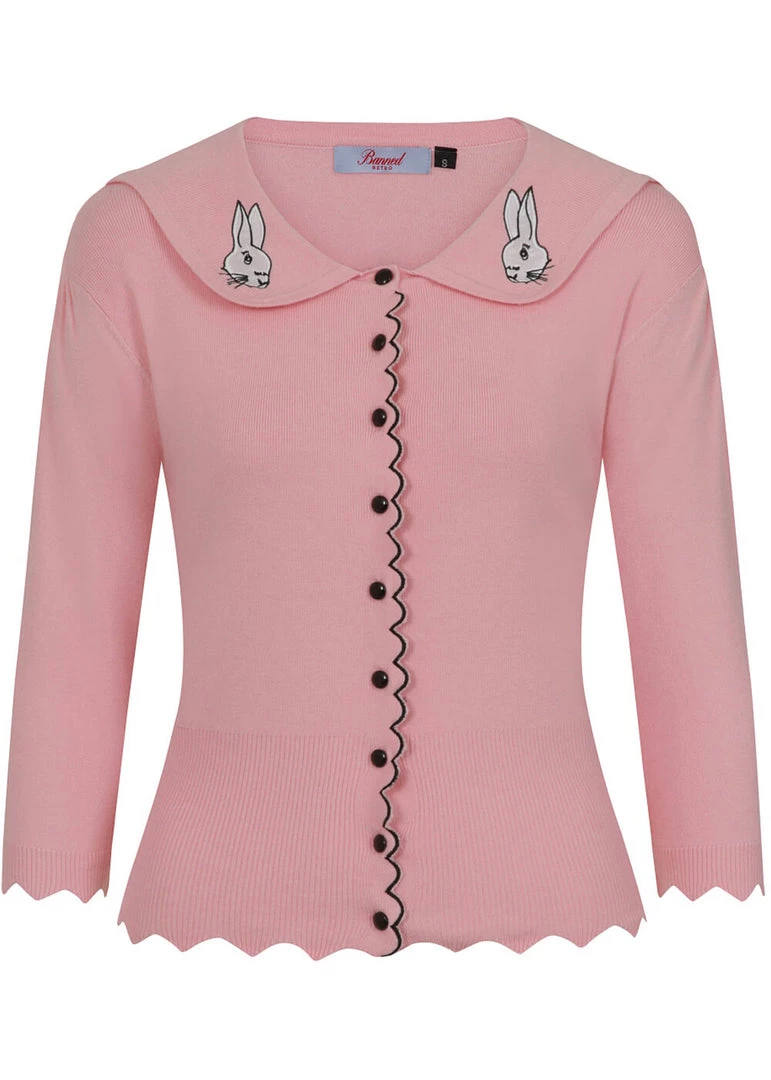 Banned Bunny Hop 40's Cardigan Blush