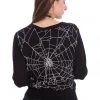 New In Banned Creepy Spider Cardigan Black