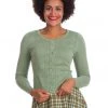 Banned Flower Power 40's Cardigan Green New In
