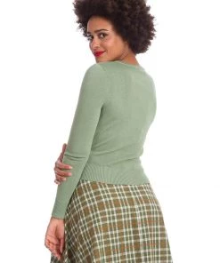 Banned Flower Power 40's Cardigan Green New In