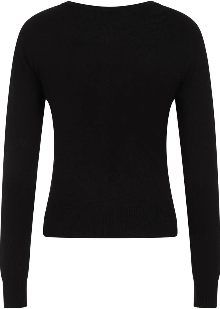 Banned Poison RIP Skull 50's Cardigan Black