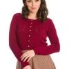 Banned Nina 50's Cardigan Aubergine Purple New In