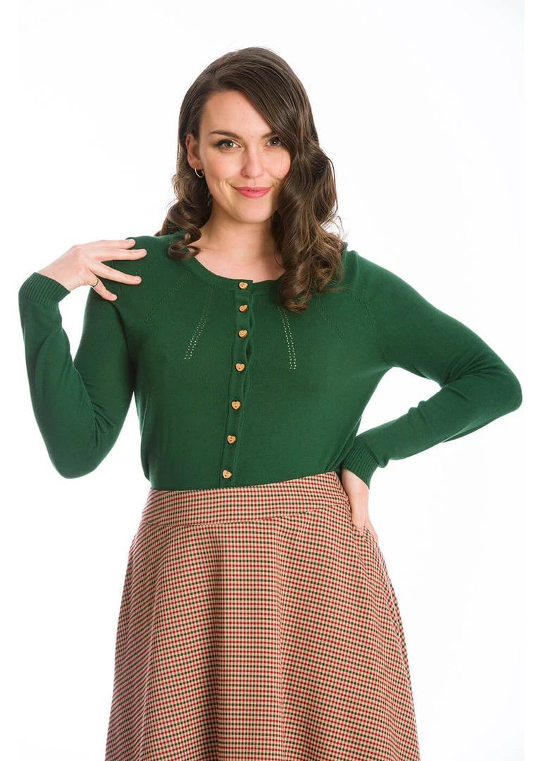 New In Banned Nina 50's Cardigan Green