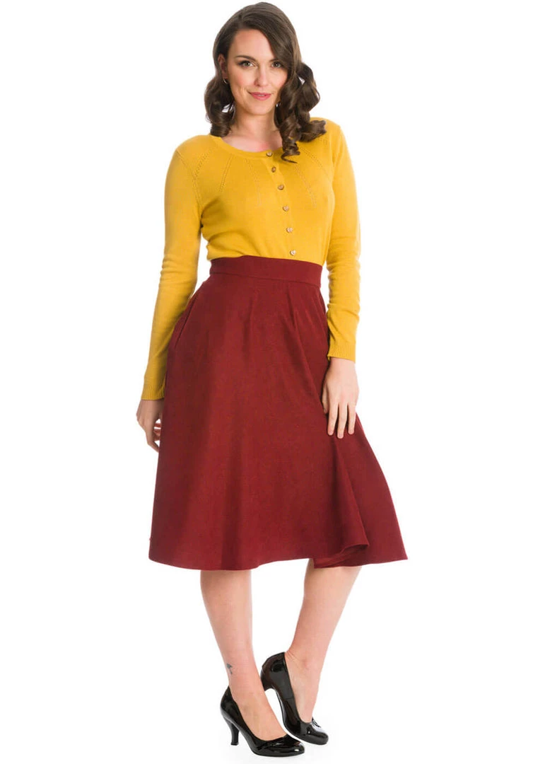 New In Banned Nina 50's Cardigan Mustard