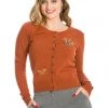 Banned Lets Smile 50's Cardigan Brown