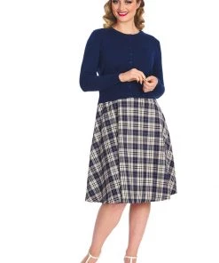 Banned Winter Storm 50's Cardigan Navy Blue