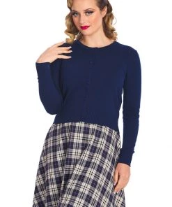 Banned Winter Storm 50's Cardigan Navy Blue