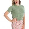 New In Banned Summer Scallop 40's Cardigan Green