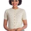 Banned Summer Scallop 40's Cardigan Ivory