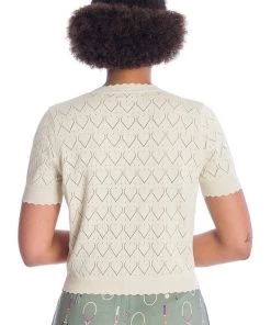 Banned Summer Scallop 40's Cardigan Ivory