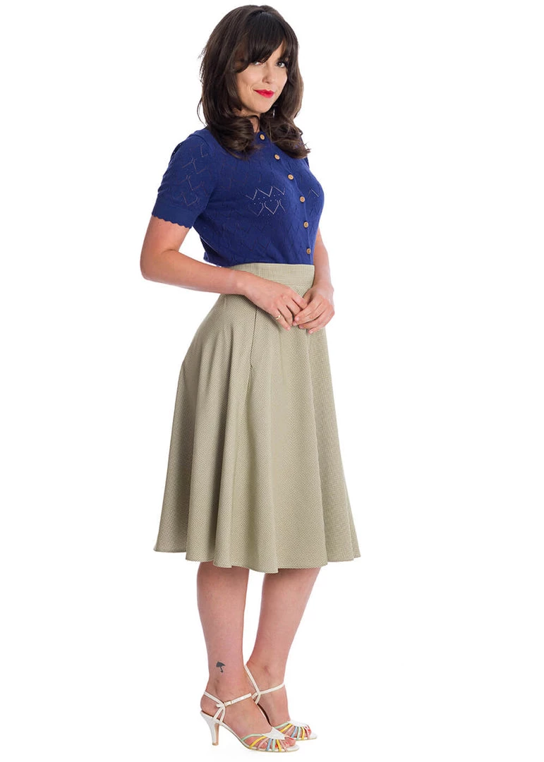 New In Banned Summer Scallop 40's Cardigan Navy Blue