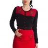 Banned Blooming Rose 50's Cardigan Black New In