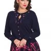 Banned London Town 50's Cardigan Navy Blue