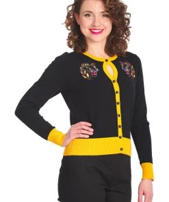 Banned Black Panther 70's Cardigan Black