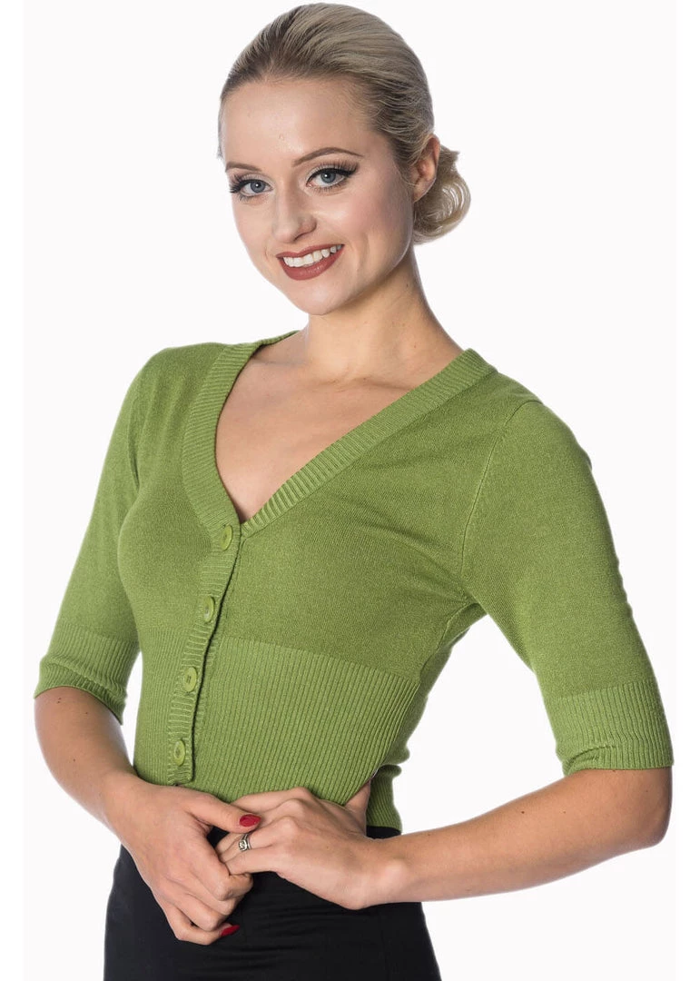 Banned Overload 50's Cardigan Apple Green