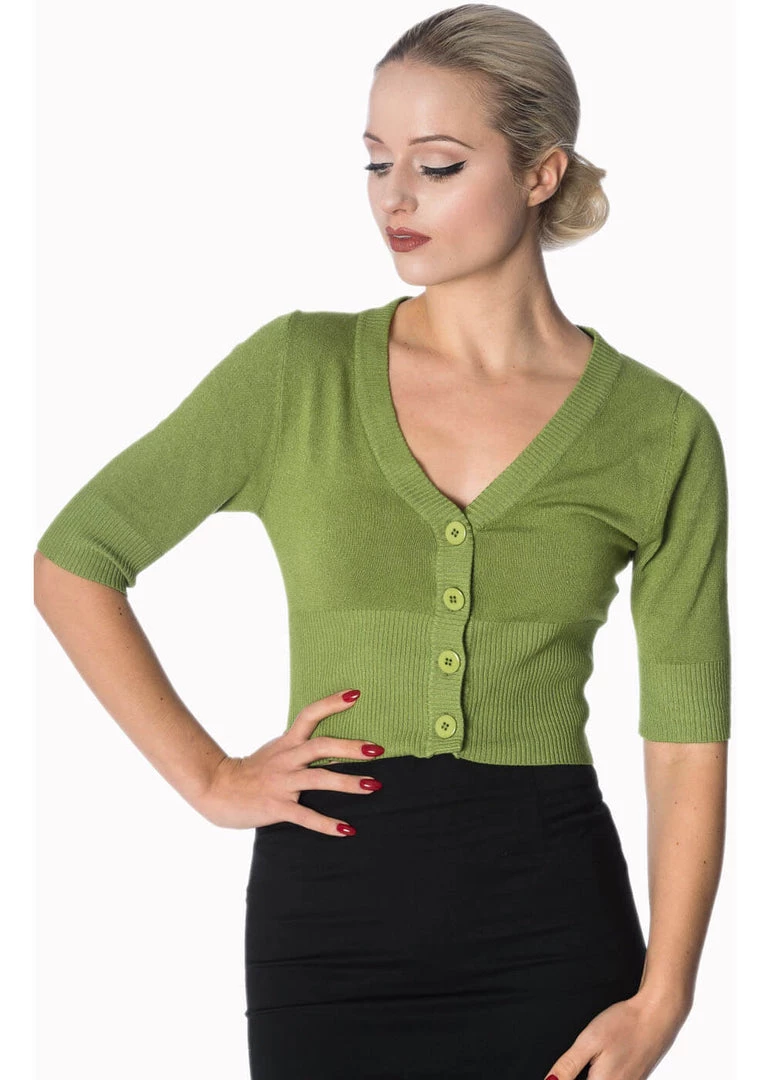 Banned Overload 50's Cardigan Apple Green