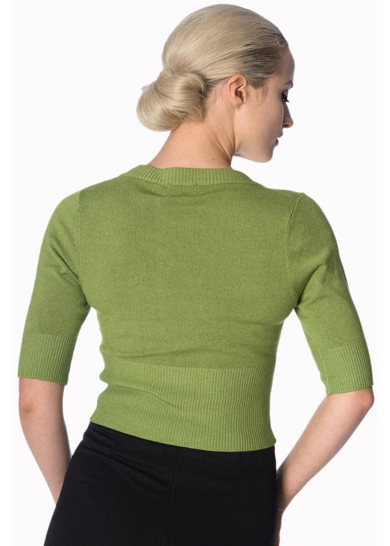 Banned Overload 50's Cardigan Apple Green