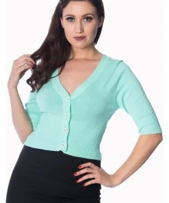New In Banned Overload 50's Cardigan Mint Color