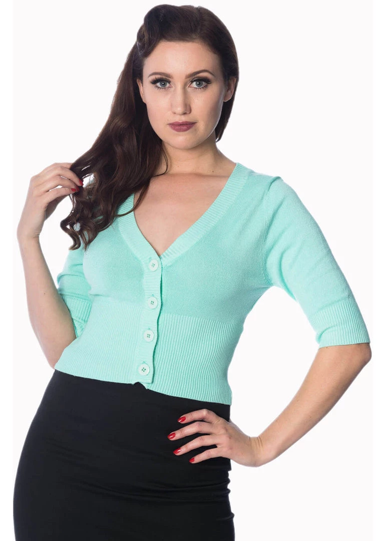 New In Banned Overload 50's Cardigan Mint Color