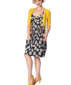 Banned Overload 50's Cardigan Mustard New In