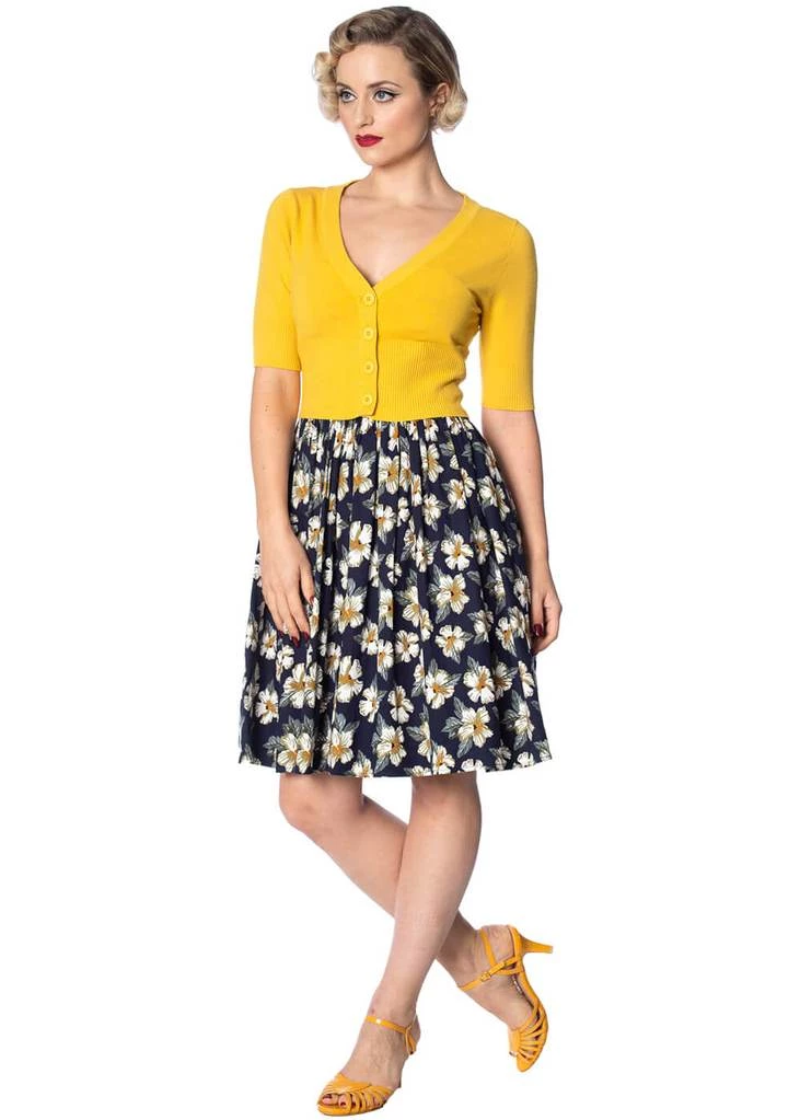 Banned Overload 50's Cardigan Mustard New In