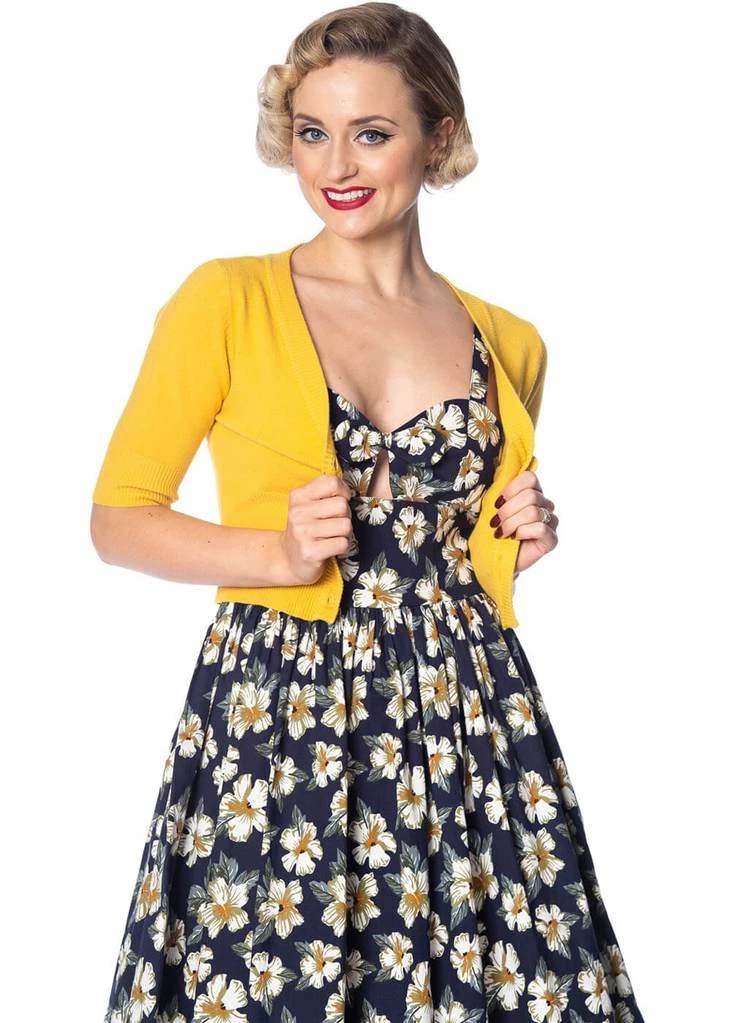 Banned Overload 50's Cardigan Mustard New In