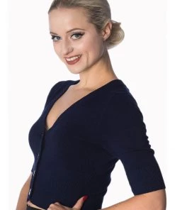 Banned Overload 50's Cardigan Night Blue New In