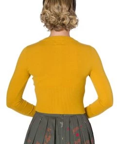 New In Banned Dolly 50's Cardigan Mustard