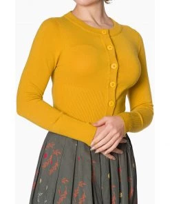 New In Banned Dolly 50's Cardigan Mustard