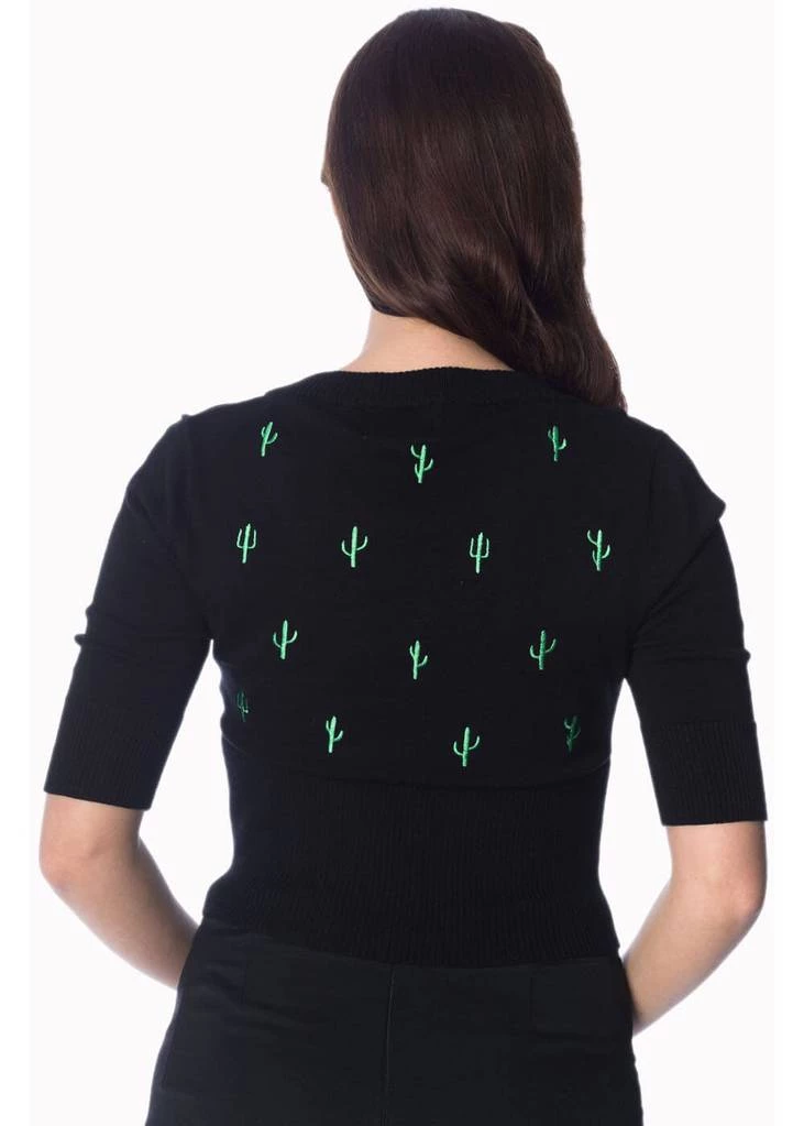 Banned Cactus 50's Cardigan Black