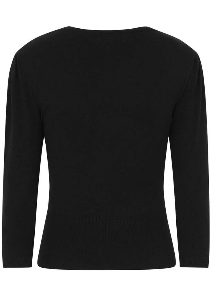 Banned Cat Scallop Collar 40's Cardigan Black New In