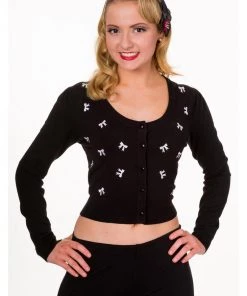 Banned Sweet Bow 40's Cardigan Black
