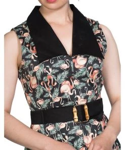 Banned Flamingo Honnie 50's Swing Dress Black