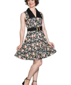 Banned Flamingo Honnie 50's Swing Dress Black