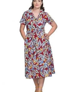 Banned Huwaiian Days 40's Dress Red