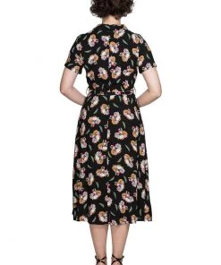 New In Banned Fruit Days 40's Dress Black